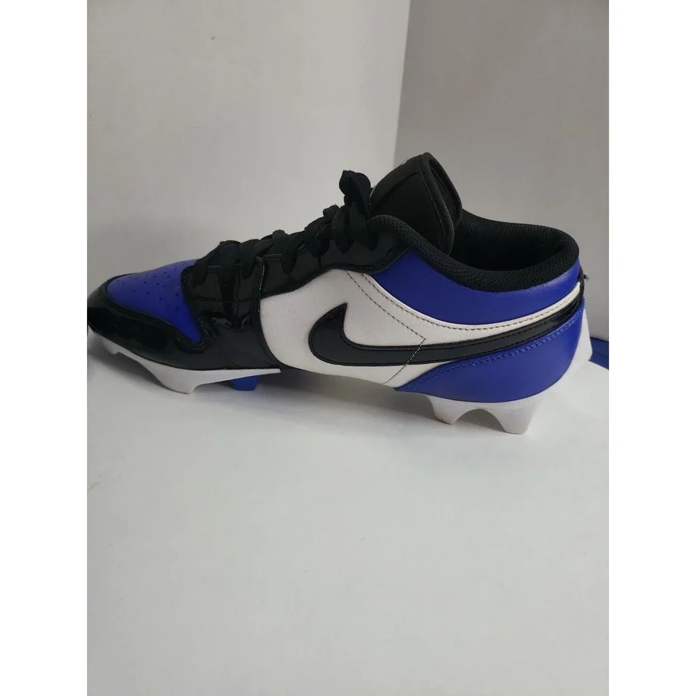 Nike Air Jordan 1 Low TD Football Cleats Royal Black White FJ6245-401 Men's 12